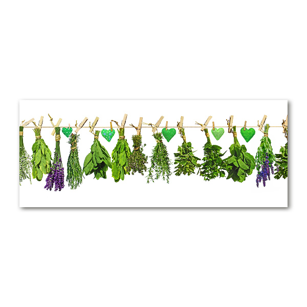 Acrylic print Herbs on a string