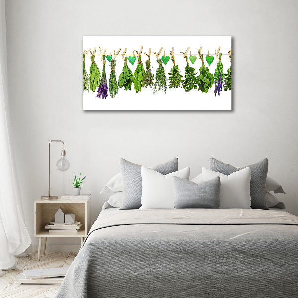 Acrylic print Herbs on a string