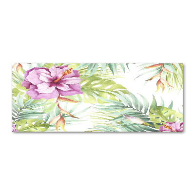 Acrylic wall art Hawaiian flowers