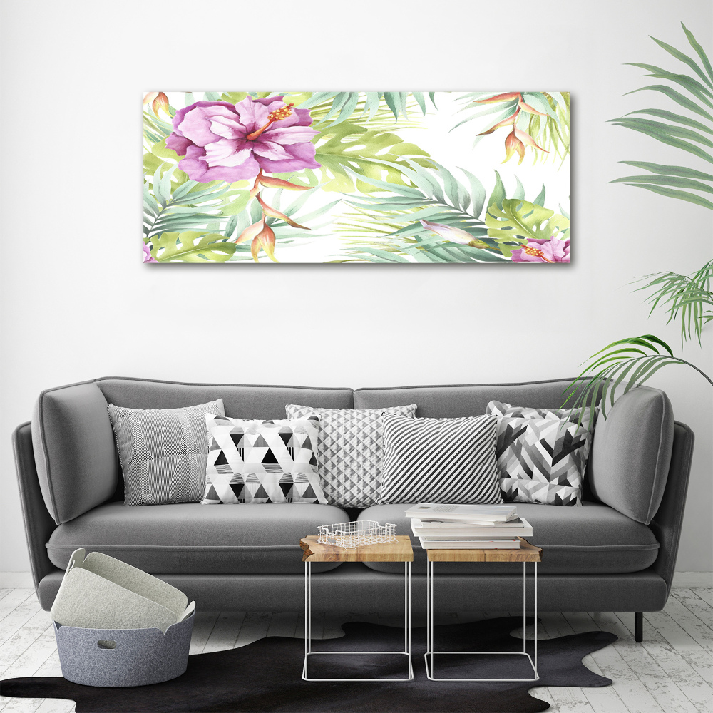 Acrylic wall art Hawaiian flowers