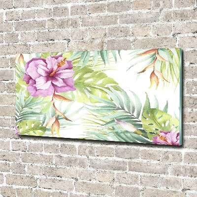 Acrylic wall art Hawaiian flowers