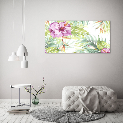 Acrylic wall art Hawaiian flowers