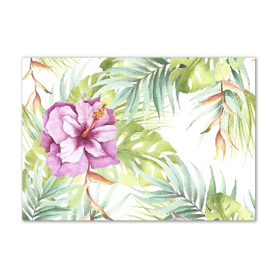 Acrylic wall art Hawaiian flowers