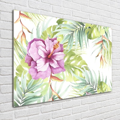 Acrylic wall art Hawaiian flowers