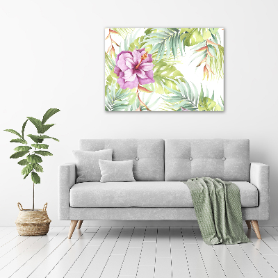 Acrylic wall art Hawaiian flowers