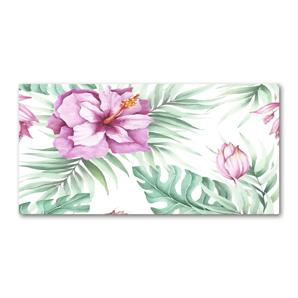 Acrylic wall art Hawaiian flowers