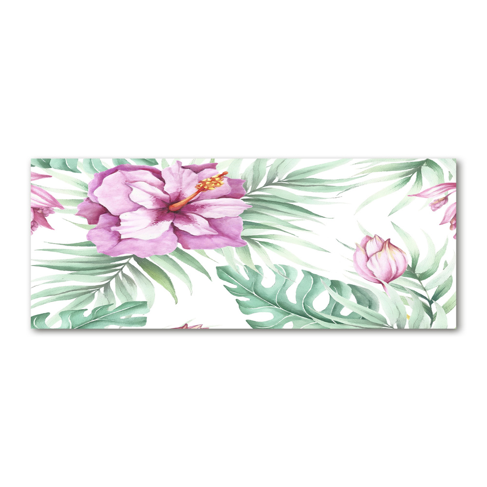 Acrylic wall art Hawaiian flowers