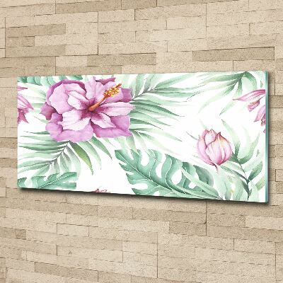 Acrylic wall art Hawaiian flowers