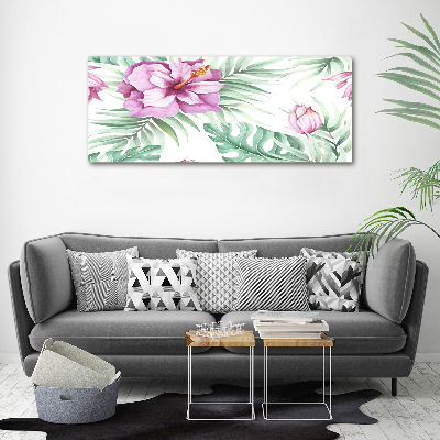 Acrylic wall art Hawaiian flowers