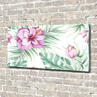 Acrylic wall art Hawaiian flowers