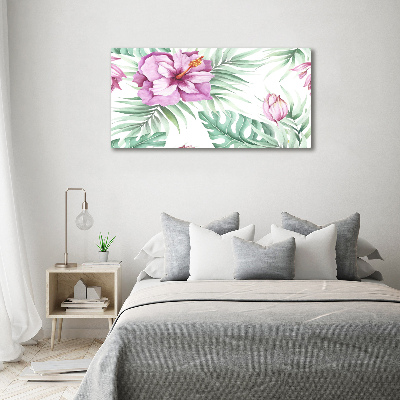 Acrylic wall art Hawaiian flowers