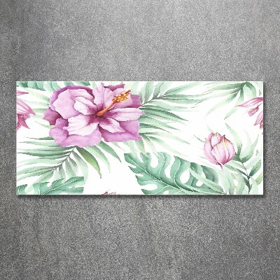 Acrylic wall art Hawaiian flowers