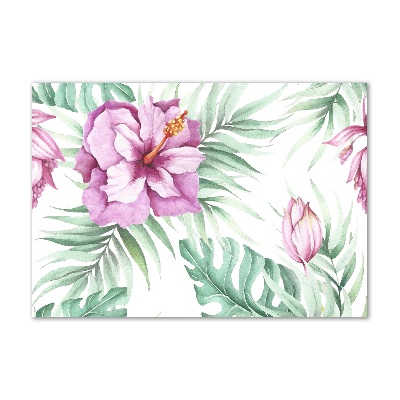 Acrylic wall art Hawaiian flowers