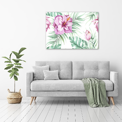 Acrylic wall art Hawaiian flowers