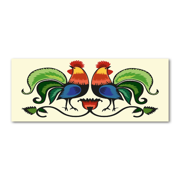 Wall art acrylic Roosts folk pattern