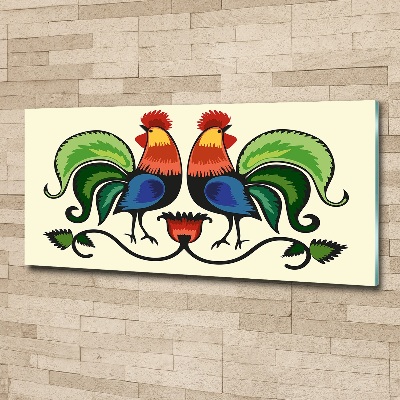 Wall art acrylic Roosts folk pattern