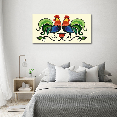 Wall art acrylic Roosts folk pattern