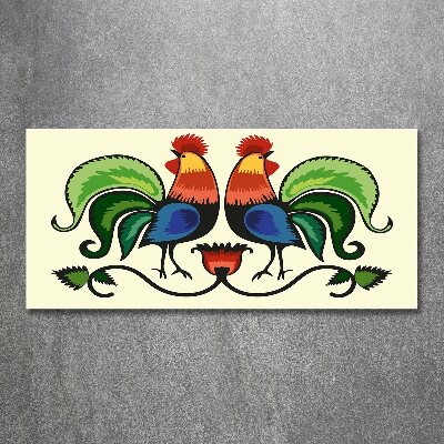 Wall art acrylic Roosts folk pattern