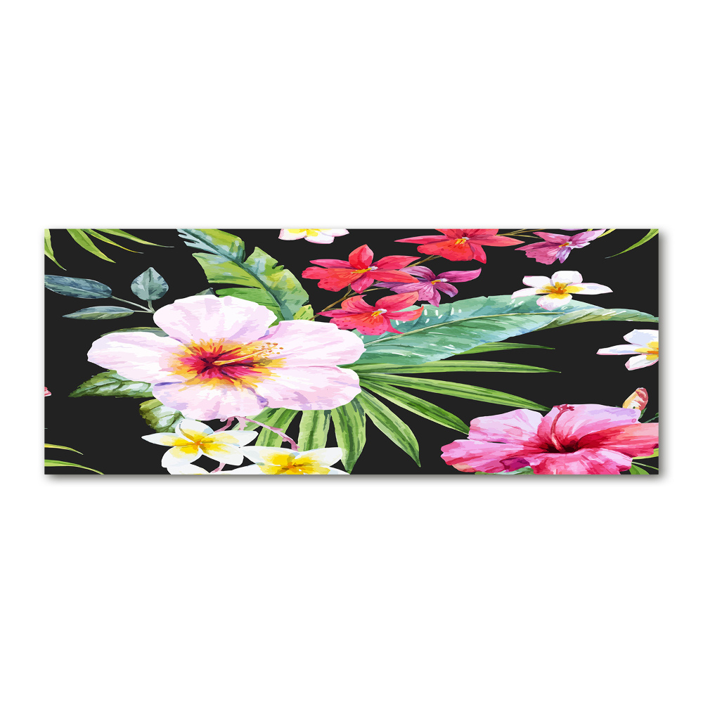 Acrylic wall art Hawaiian flowers