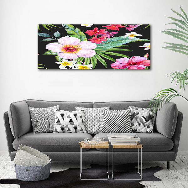 Acrylic wall art Hawaiian flowers