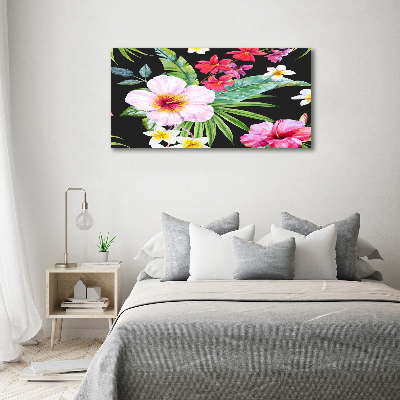 Acrylic wall art Hawaiian flowers