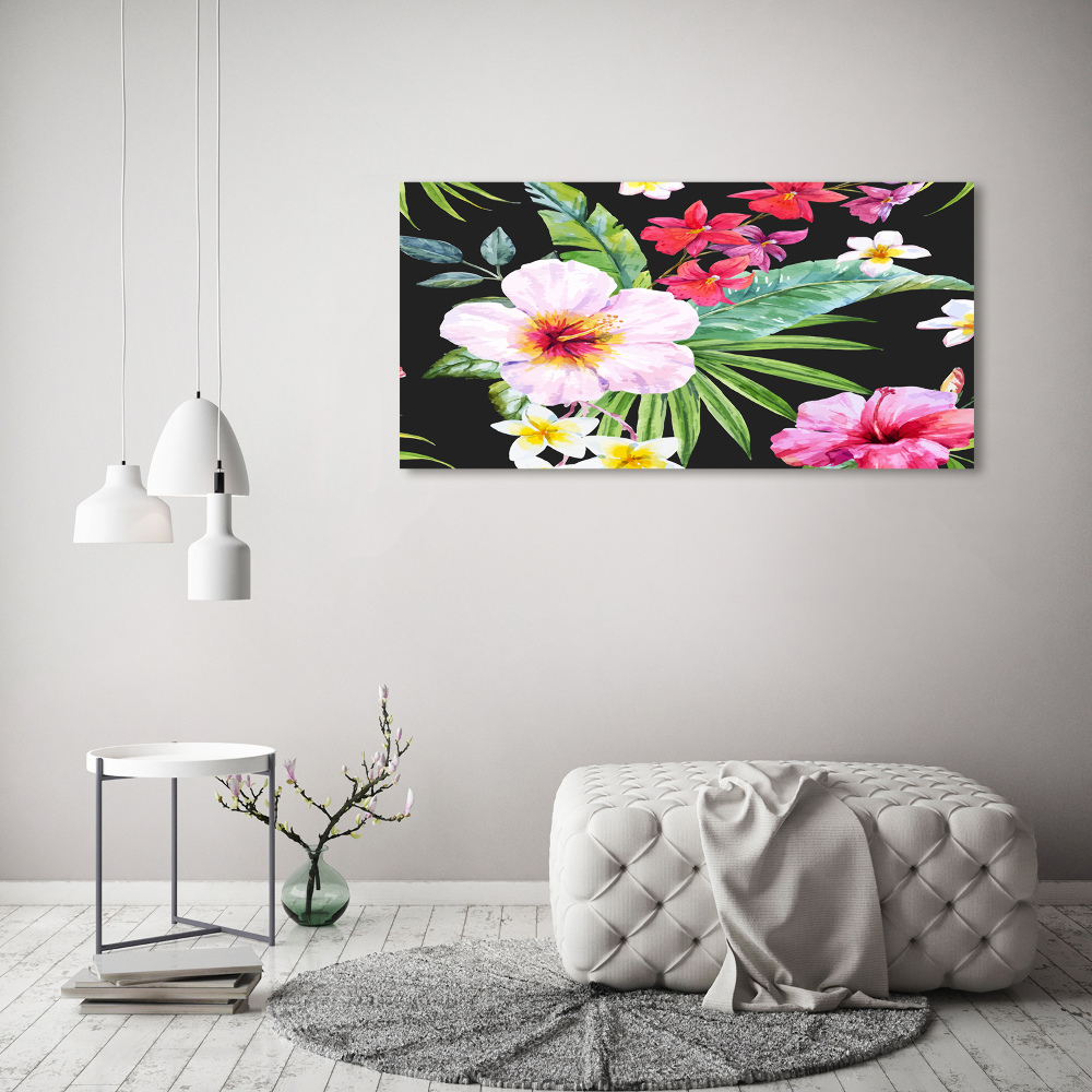 Acrylic wall art Hawaiian flowers