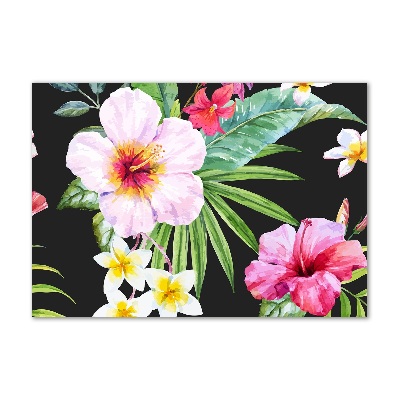 Acrylic wall art Hawaiian flowers