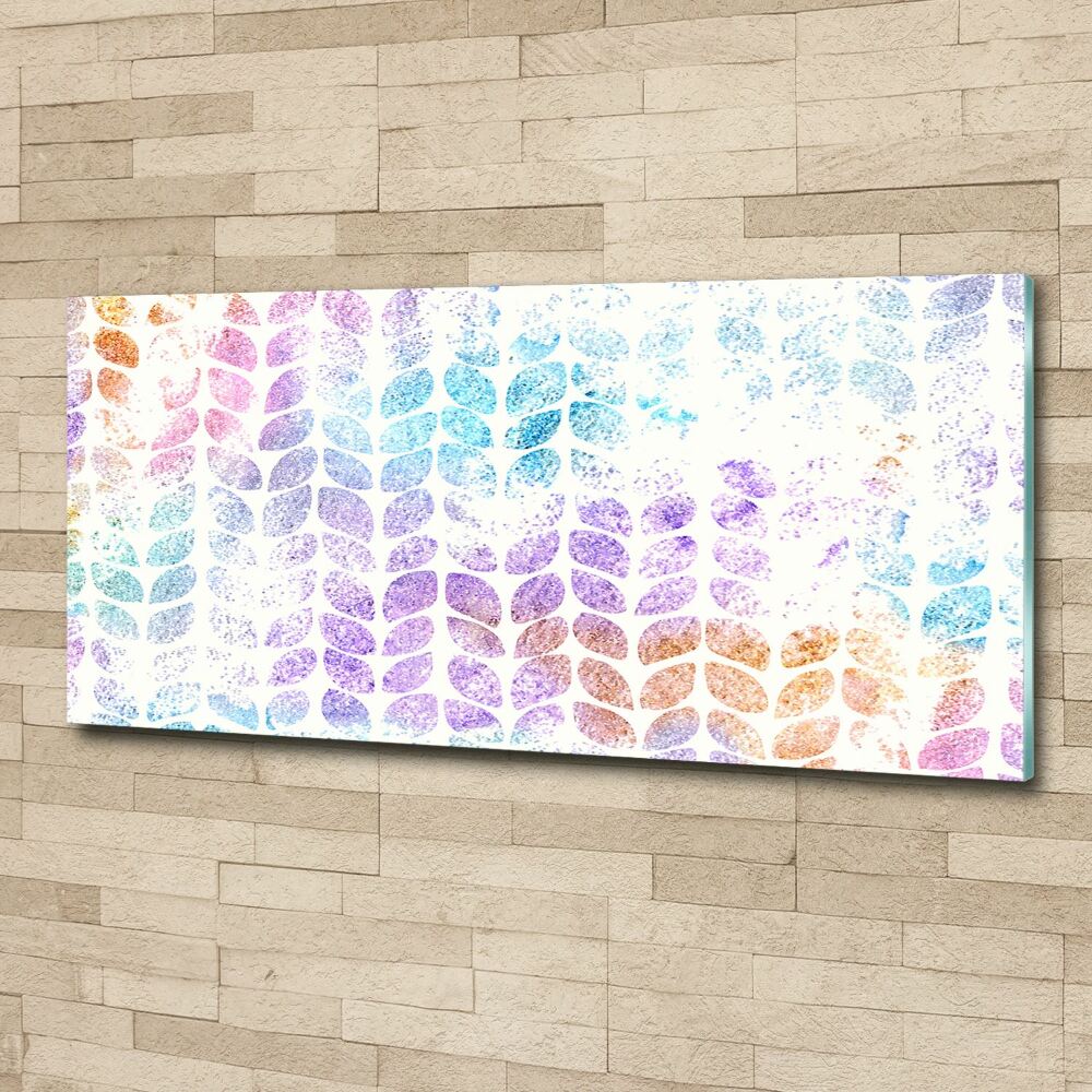 Acrylic wall art Colorful leaves