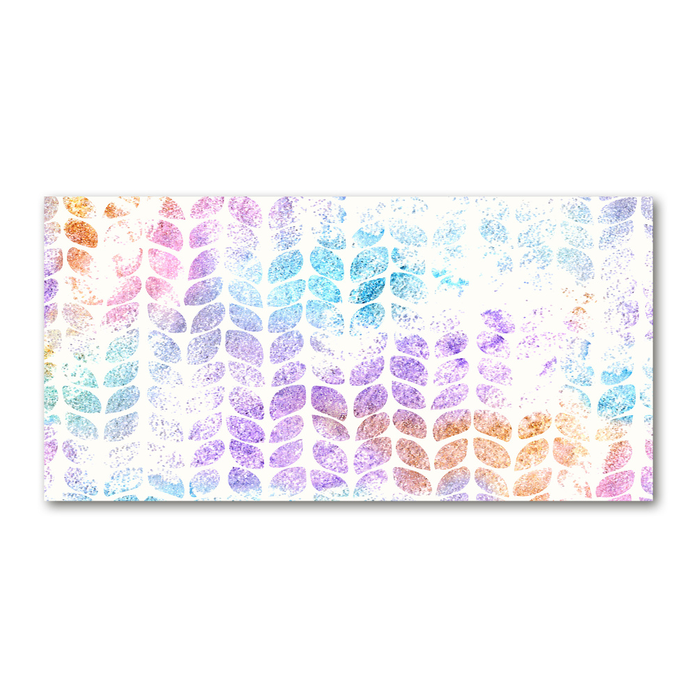 Acrylic wall art Colorful leaves