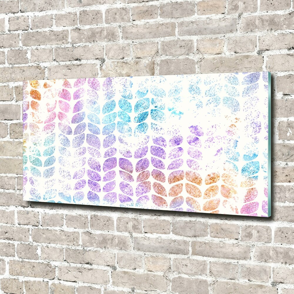 Acrylic wall art Colorful leaves