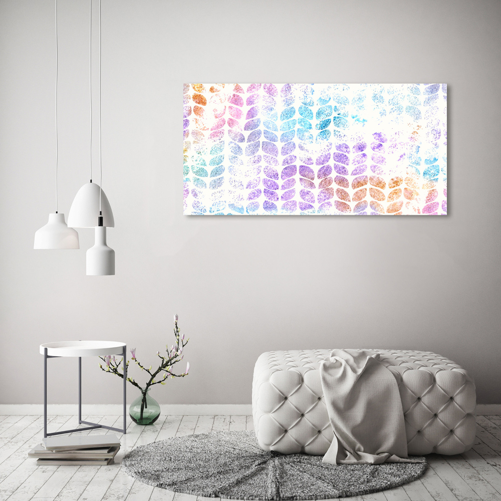 Acrylic wall art Colorful leaves