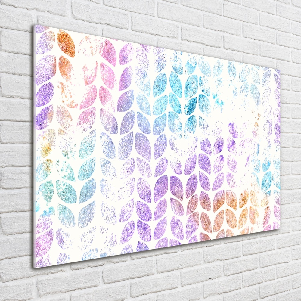 Acrylic wall art Colorful leaves