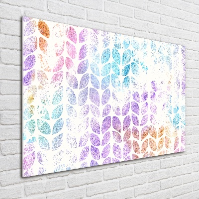 Acrylic wall art Colorful leaves