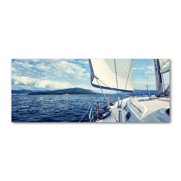 Acrylic wall art Yacht against the background of the sea