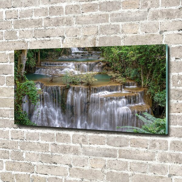 Acrylic wall art Waterfall in the forest