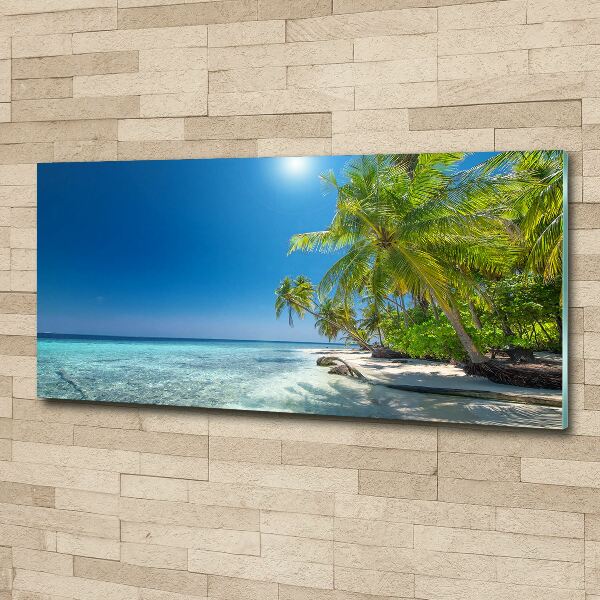 Acrylic print Maldives beach