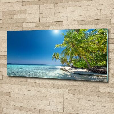 Acrylic print Maldives beach