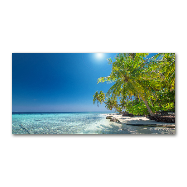 Acrylic print Maldives beach