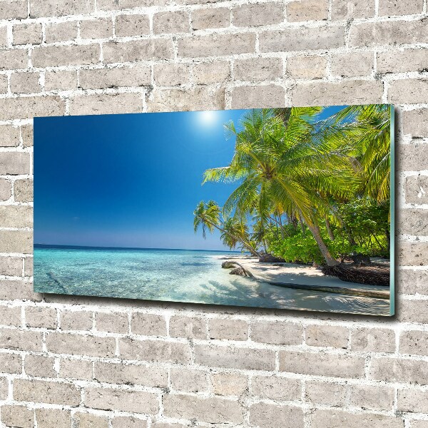 Acrylic print Maldives beach