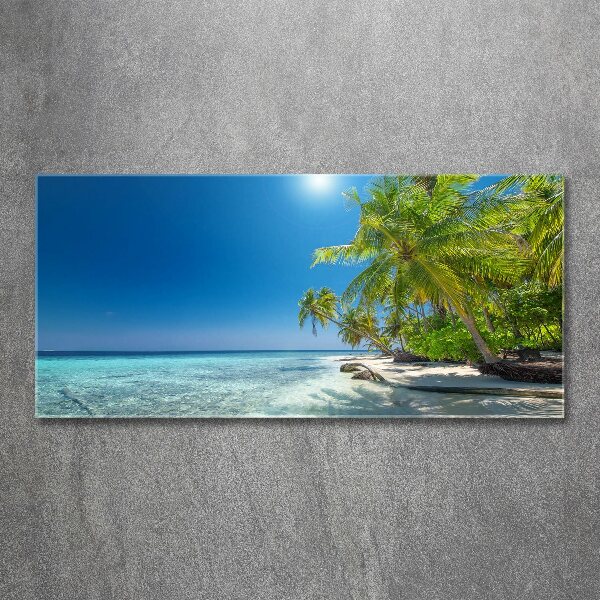 Acrylic print Maldives beach