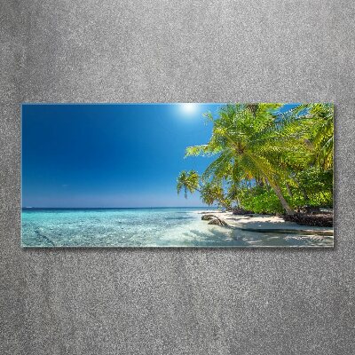 Acrylic print Maldives beach