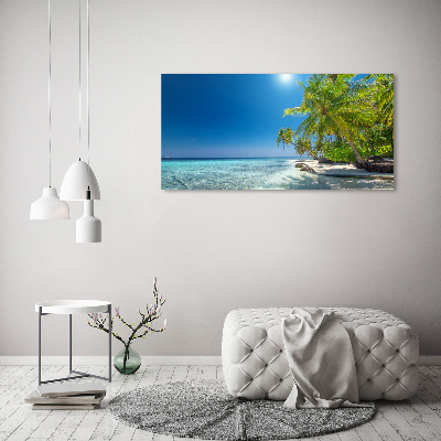 Acrylic print Maldives beach