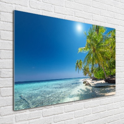 Acrylic print Maldives beach