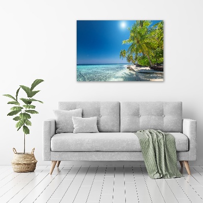 Acrylic print Maldives beach