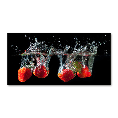 Print on acrylic Strawberries under water