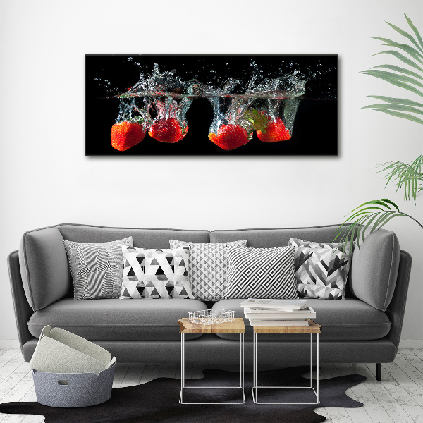 Print on acrylic Strawberries under water