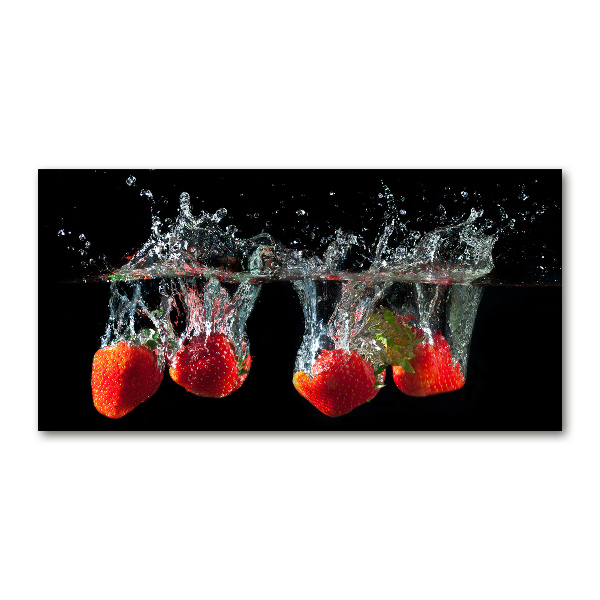 Print on acrylic Strawberries under water