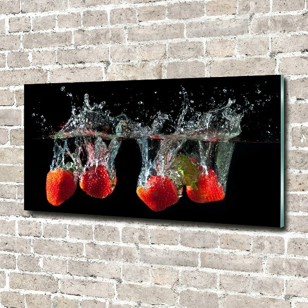 Print on acrylic Strawberries under water