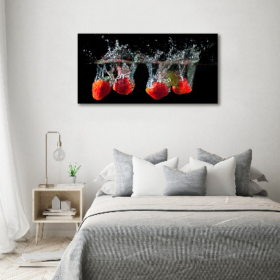 Print on acrylic Strawberries under water