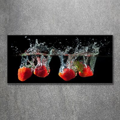 Print on acrylic Strawberries under water